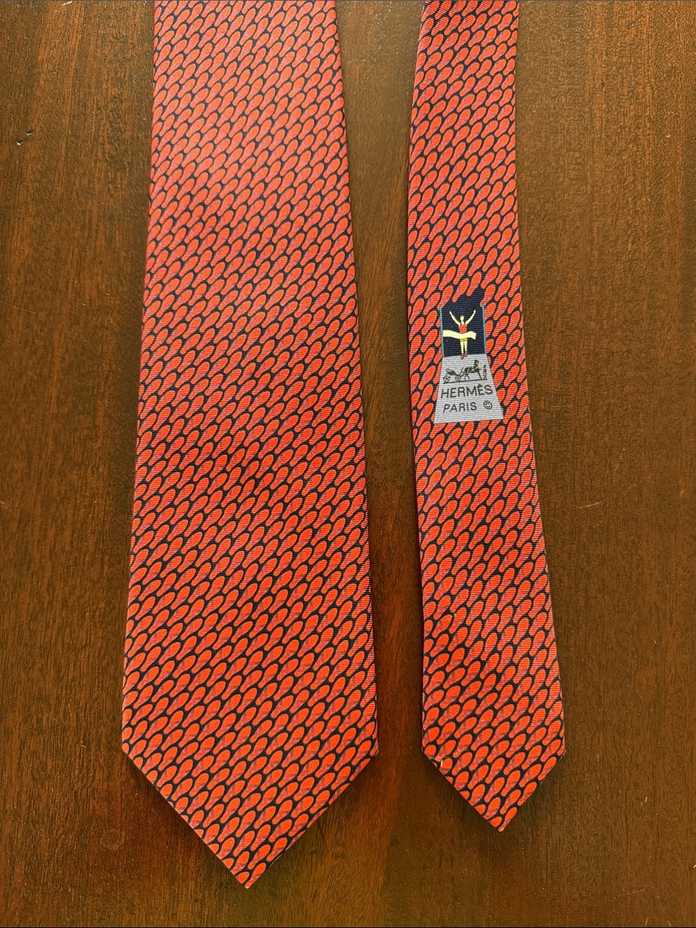 Hermès “Marathon Man” Silk Tie 645736 PA